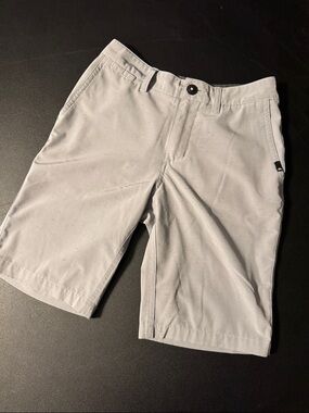 Quiksilver Light Gray Boys Flat Front Shorts